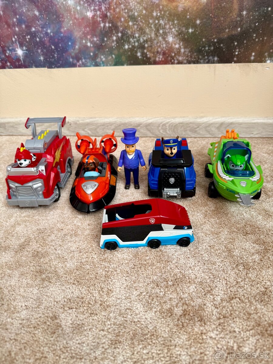 Predám 7 vozidiel Paw Patrol