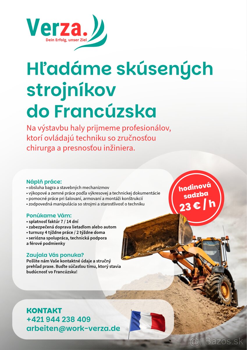 Hľadáme skúsených strojníkov do Francúzska