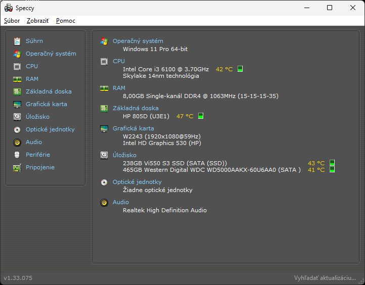 predaj značkového počítača HP