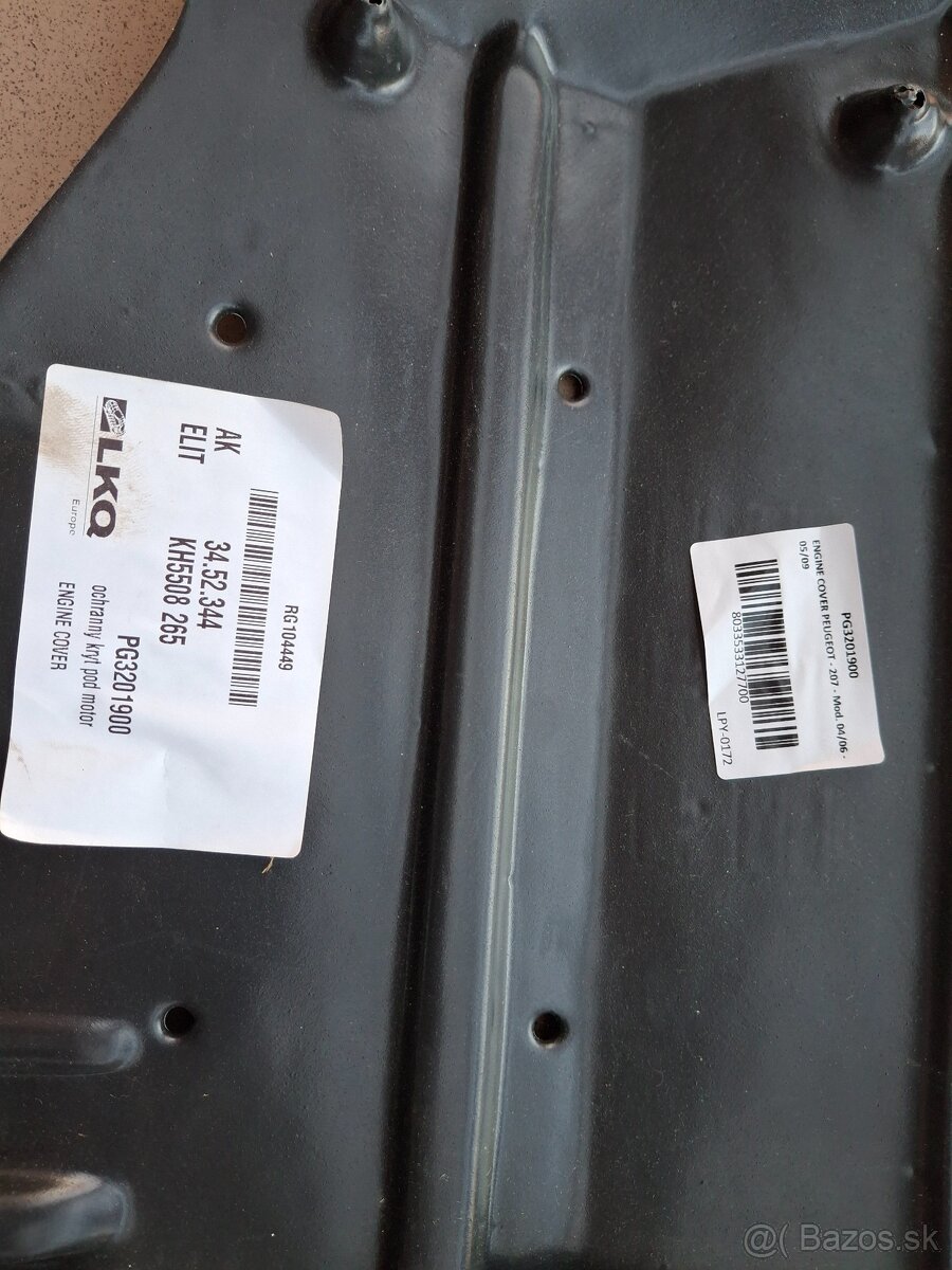 Spodný kryt motora Peugeot 207