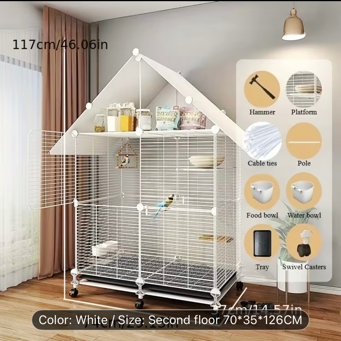 Krásna nová klietka s príslušenstvom