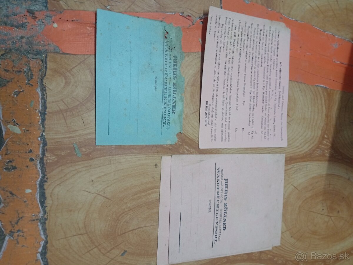 Papier Maďar.kralovska pošta.tiskopis