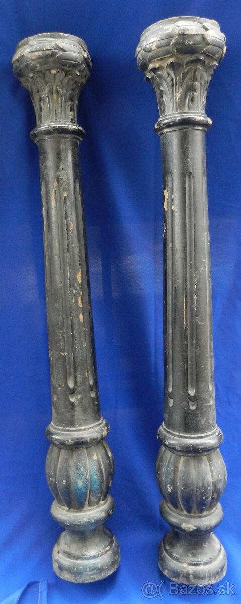 Párové stĺpy Baroko čierne drevo ,morené ,