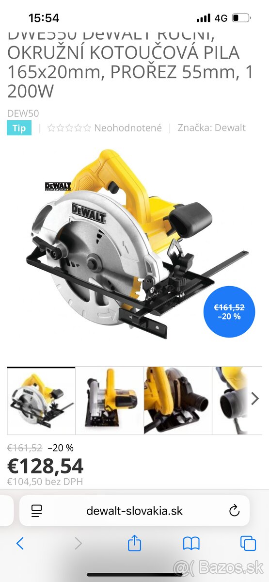 Kotúčová píla Dewalt