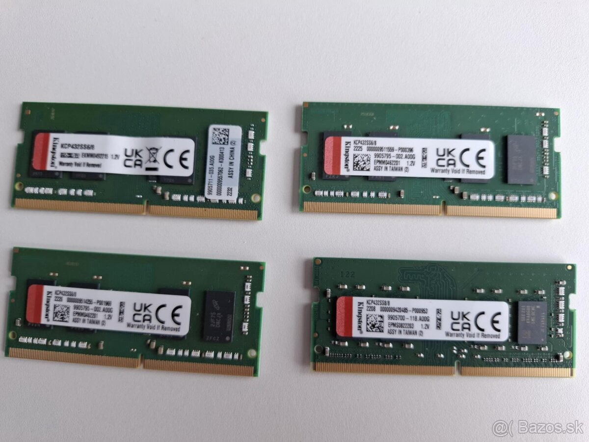 Predam ramky Kingston SODIMM 8GB DDR4 3200MHz