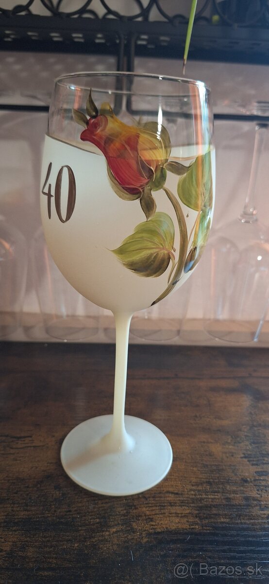 Pohár na stopke k 40 tke