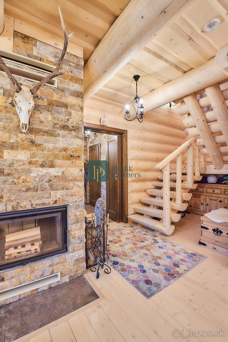 Predaj 4 izbový zrub pri lese, 7,5á pozemok, Nízke Tatry, EX