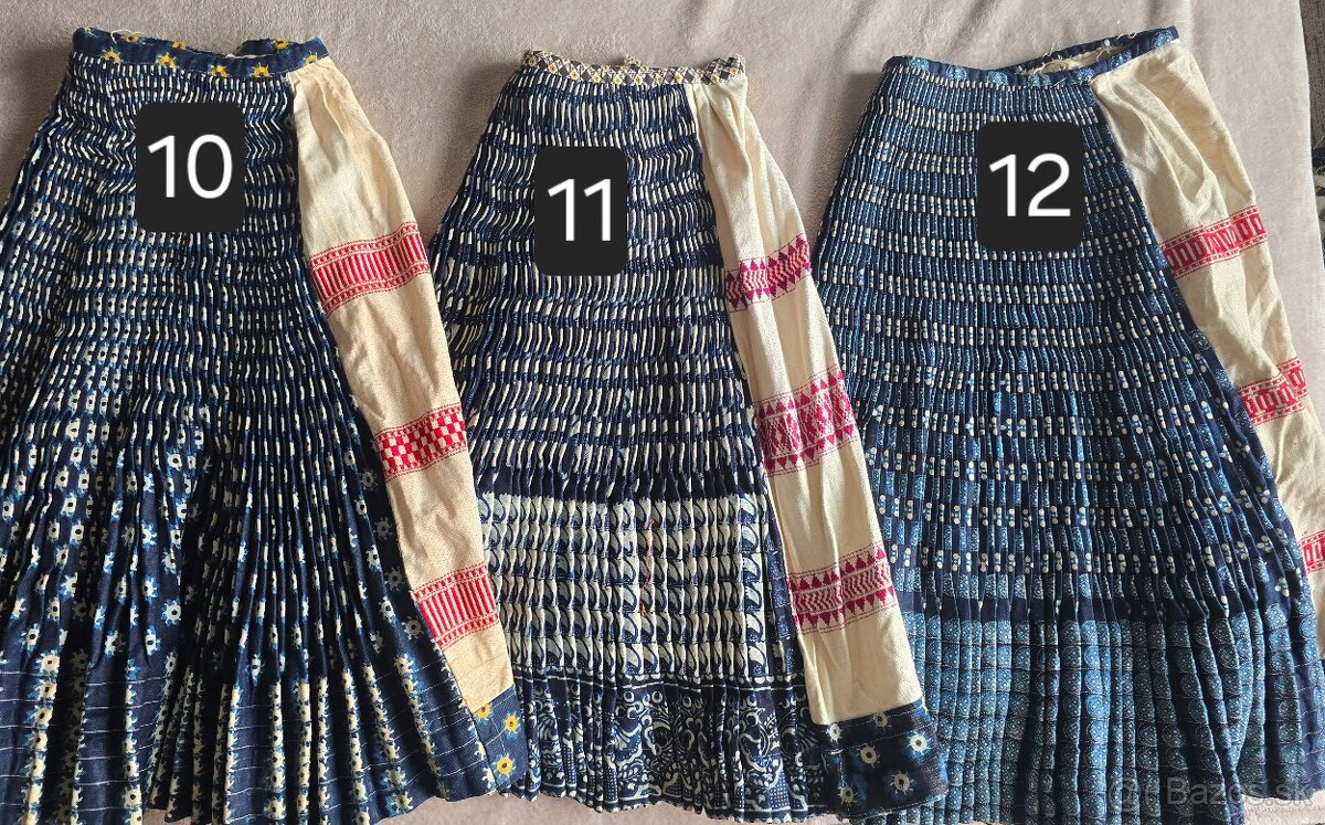 Stary kro Važrc modrotlač sukne