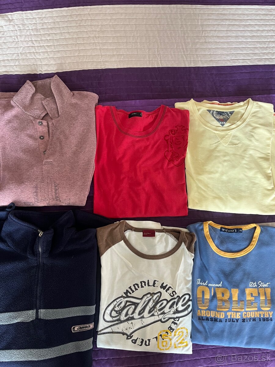 Balík pánske mikiny + tričká dlhý rukáv XXL