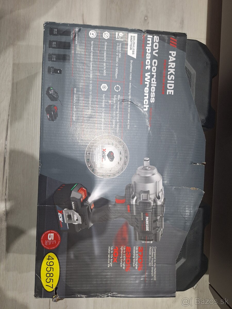 Parkside razovy utahovak 20v