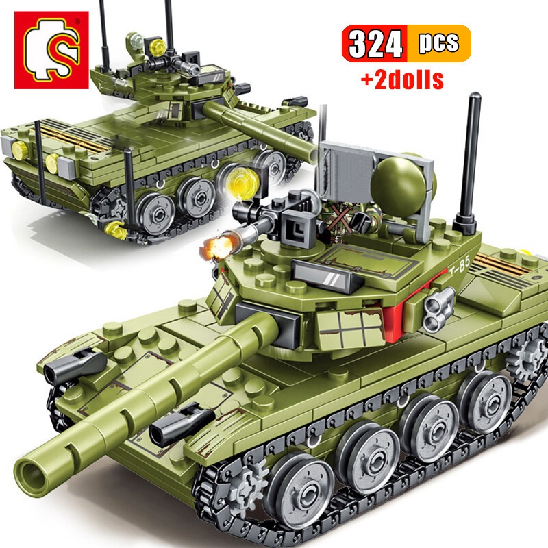 TANK 324 ks stavebnica+2 vojaci
