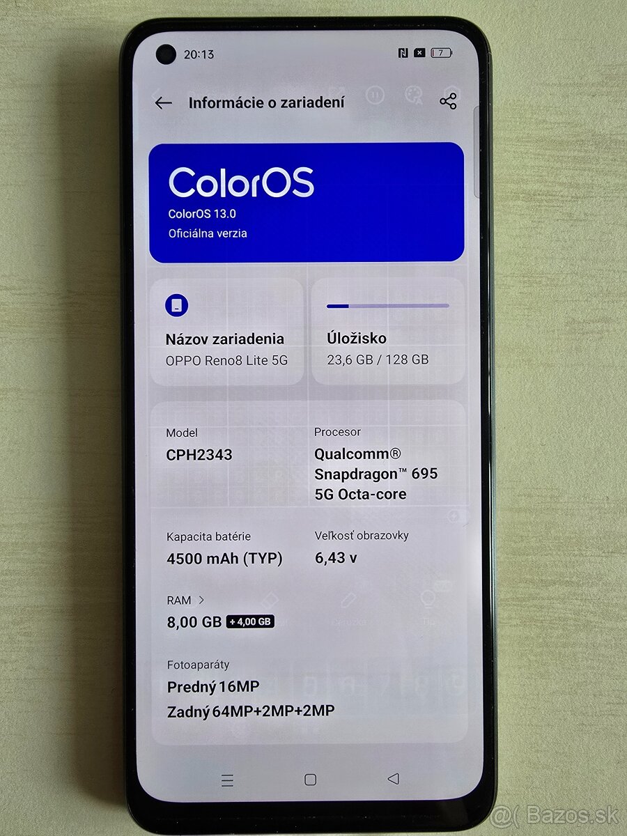 Oppo Reno 7 lite, 8lite