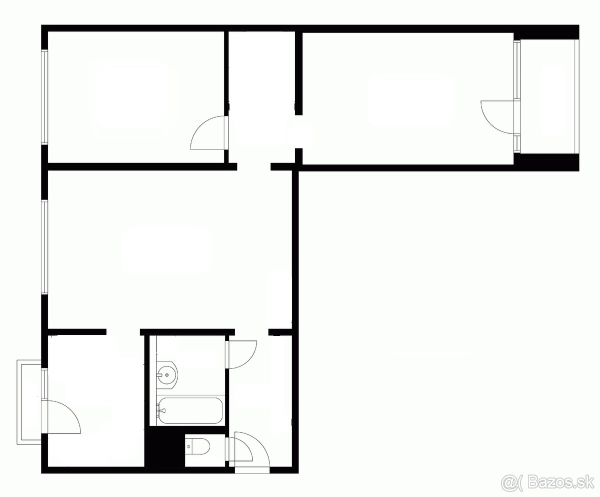REZERVOVANÉ  3 izbový byt, 68m², B. Němcovej, Košice-Sever