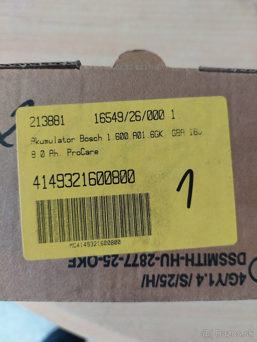 Akumulator Bosch profesionál 18v8ah