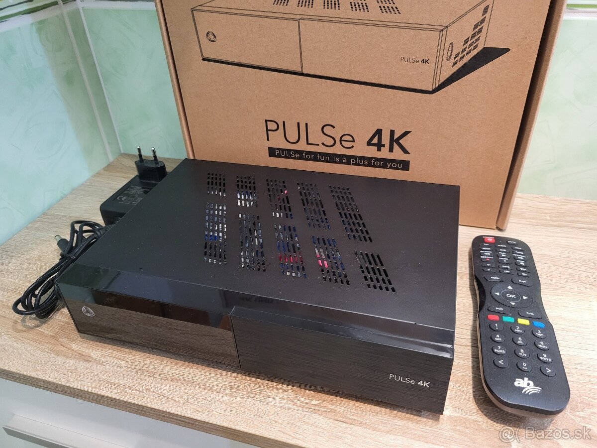 satelitný prijímač AB Pulse 4K, 2-tuner, s diskom 500GB