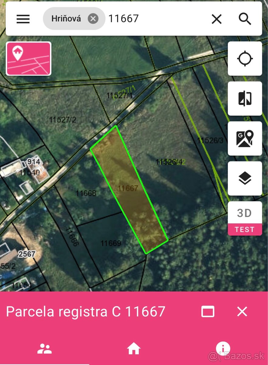 Predám pozemok v Hriňovej