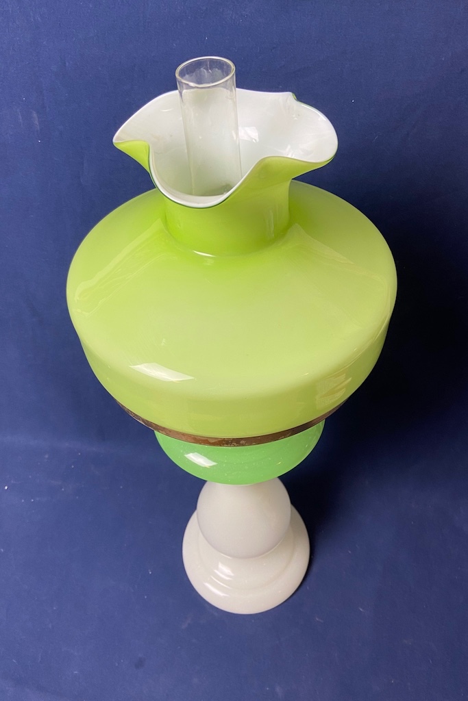 Stara stolná petrolejová lampa s cylindrom V 65 cm
