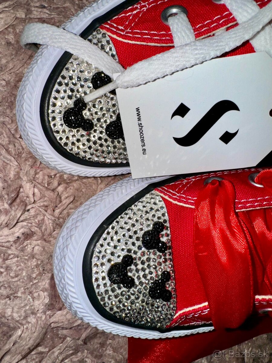 converse red mickey mouse crystal original tenisky nove