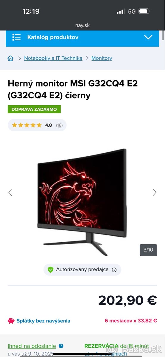 Herný monitor MSI G32CQ4 E2 (G32CQ4 E2) čierny