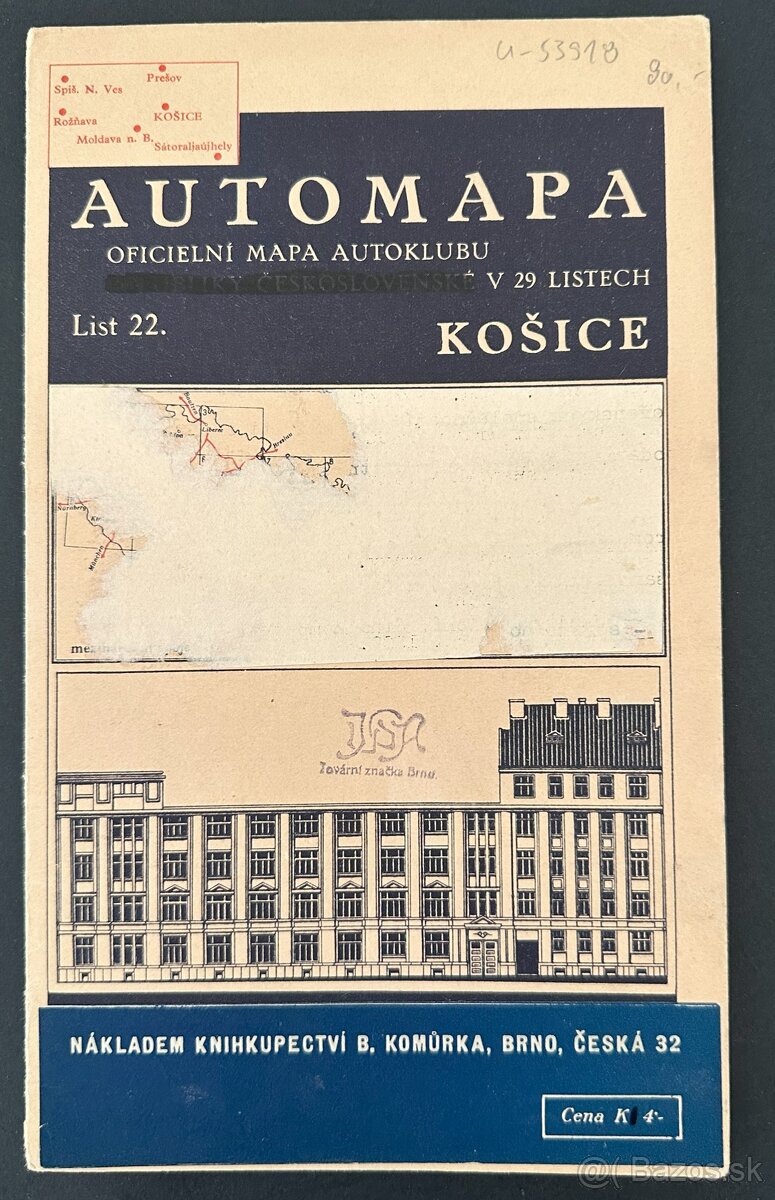 Automapa KE Autoklub republiky Československej 1928
