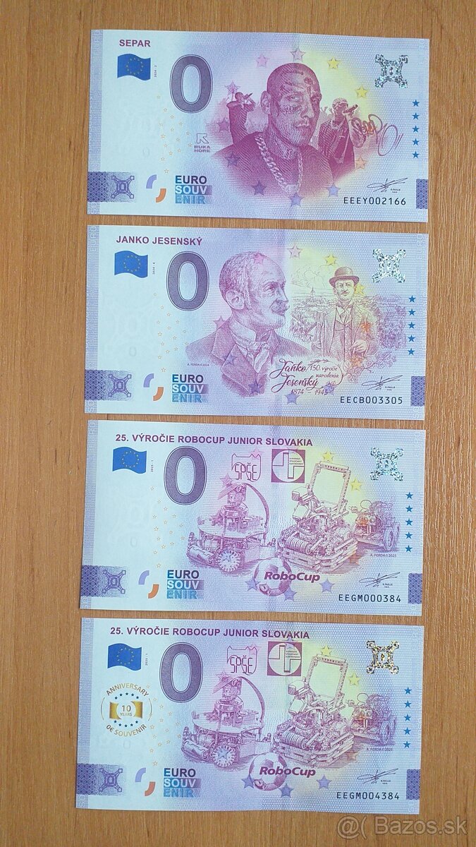 0 euro bankovka, 0 euro souvenir, 0€ bankovka 5