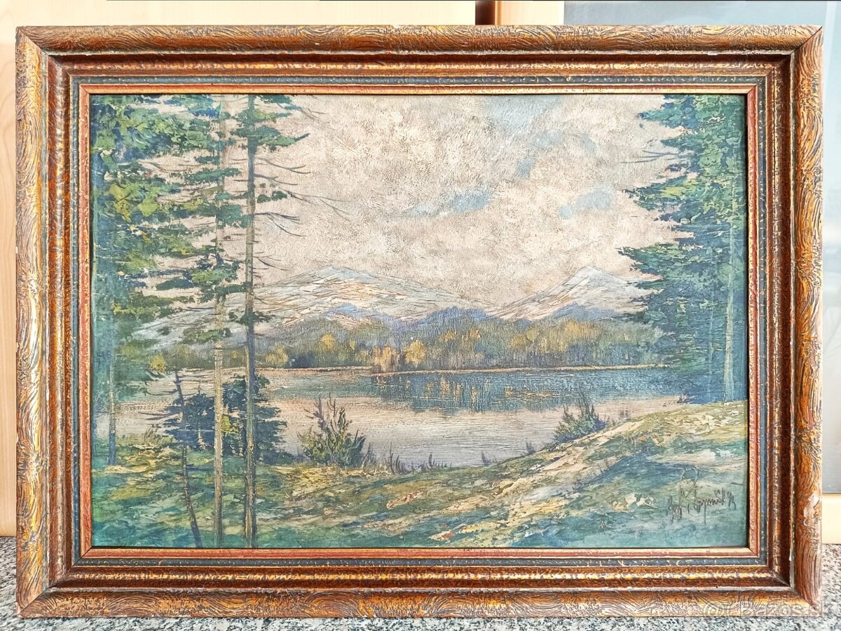 Obraz, VYSOKÉ TATRY 1973- BOHUMIL POSPÍŠIL,olej 50x70