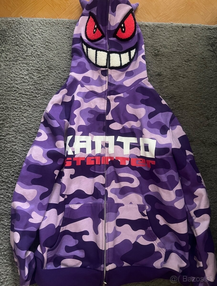 Kanto Starter Gengar Hoodie Camo Purple - M