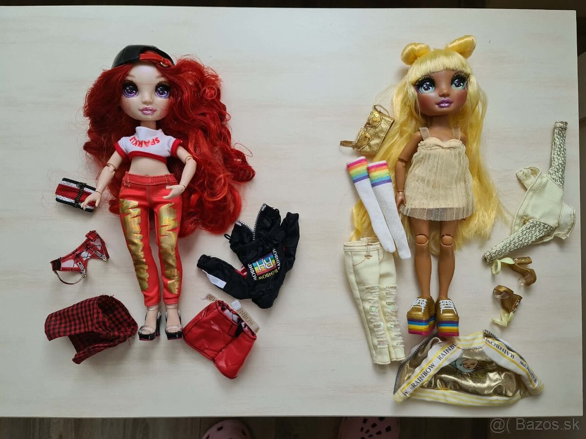 babika rainbow high cervena a zlta