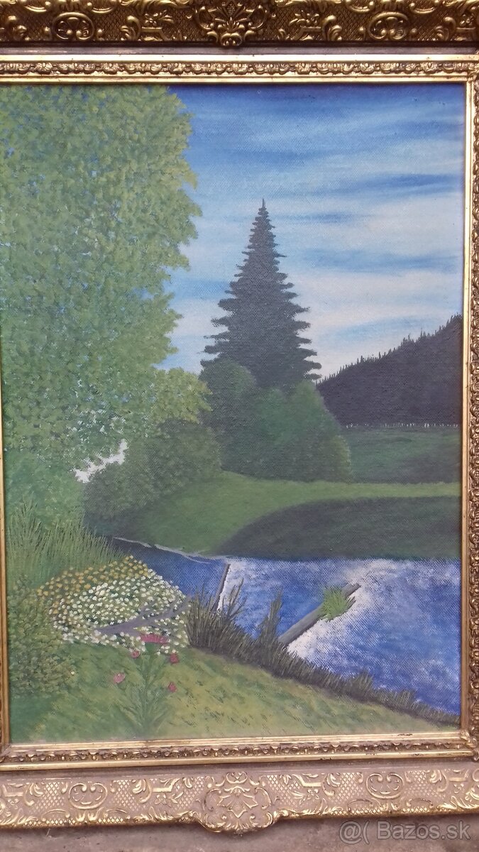 Predám maľbu maľovanú ústami