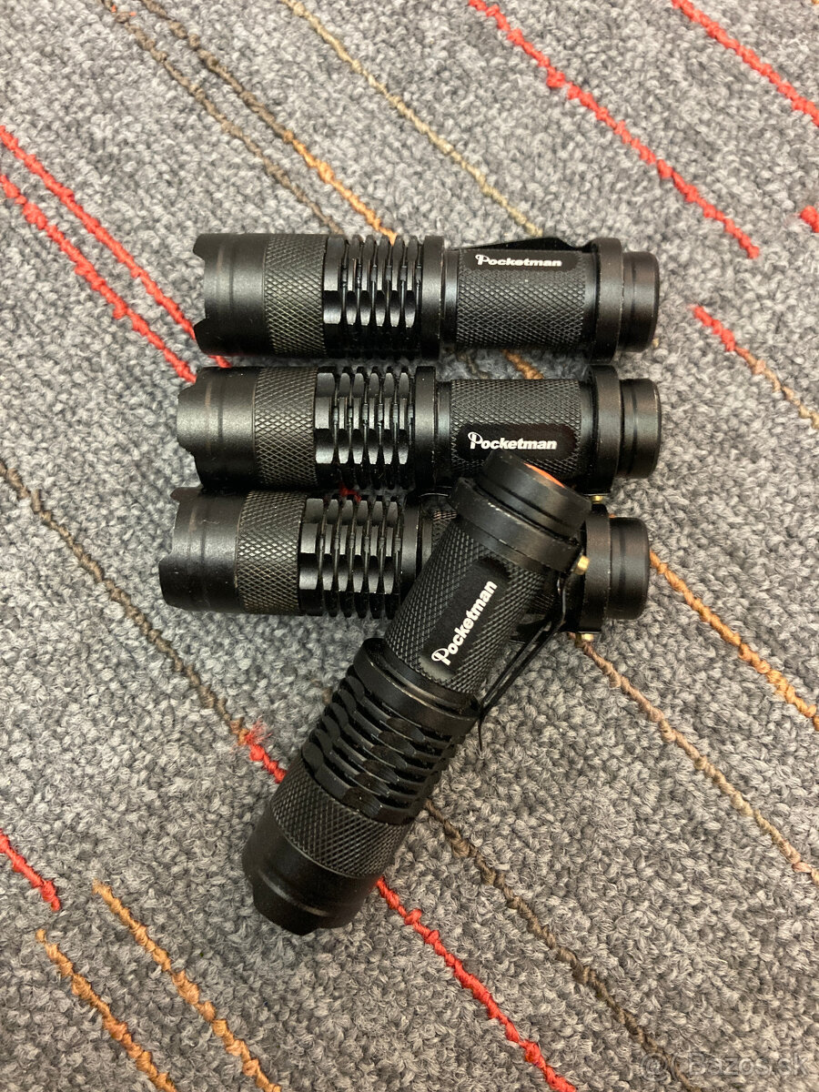4ks spolu za 10€ Led Baterka Svetlo Pocketman