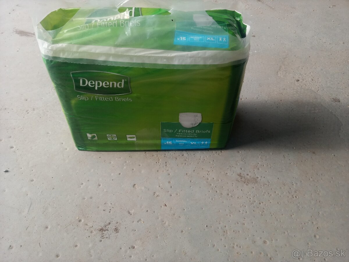 Plienky pre dospelých . 20 bal. po 15 kusov, XL
