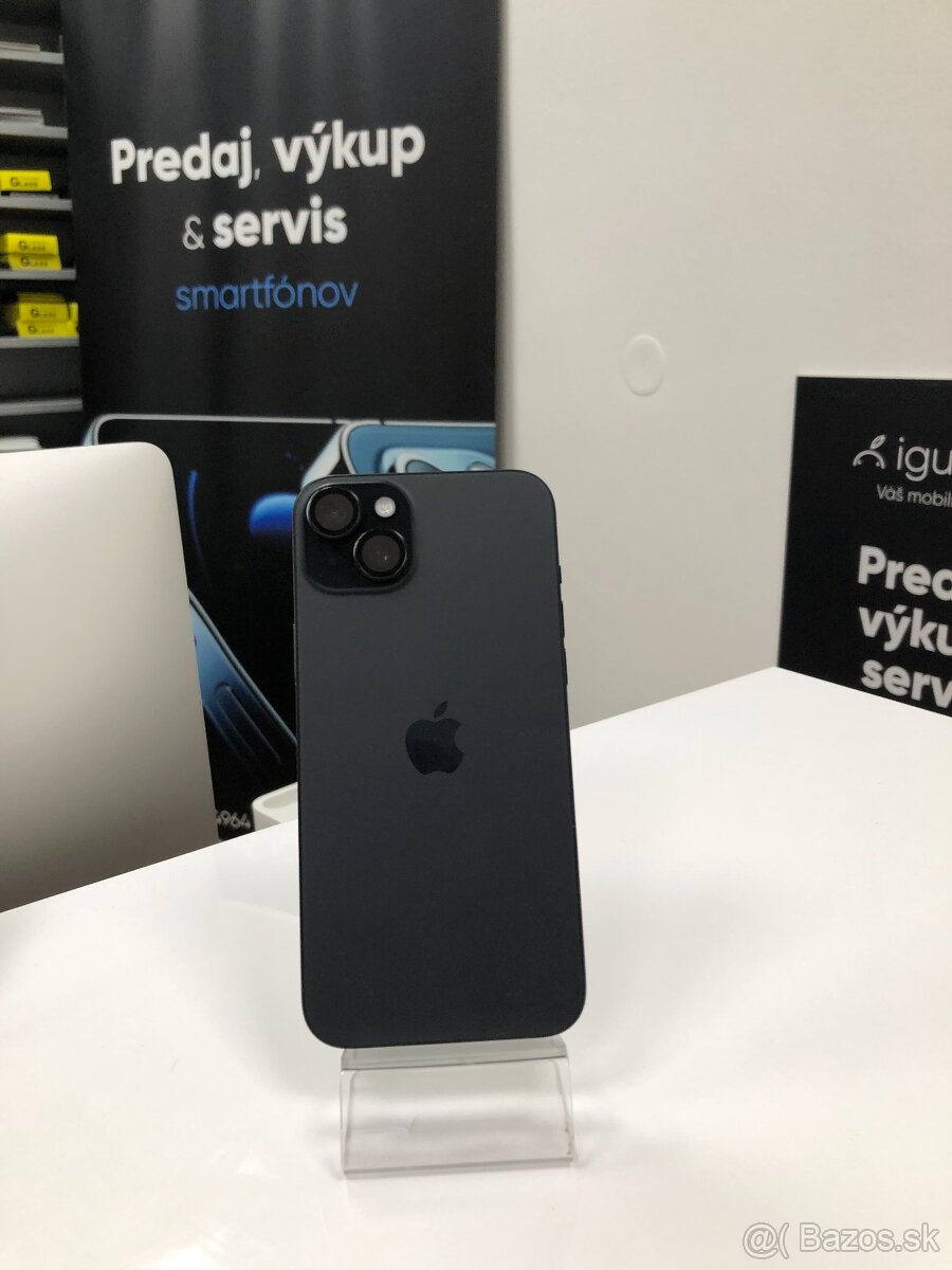 iPhone 15 Plus Black - Ako nový, 2r. záruka