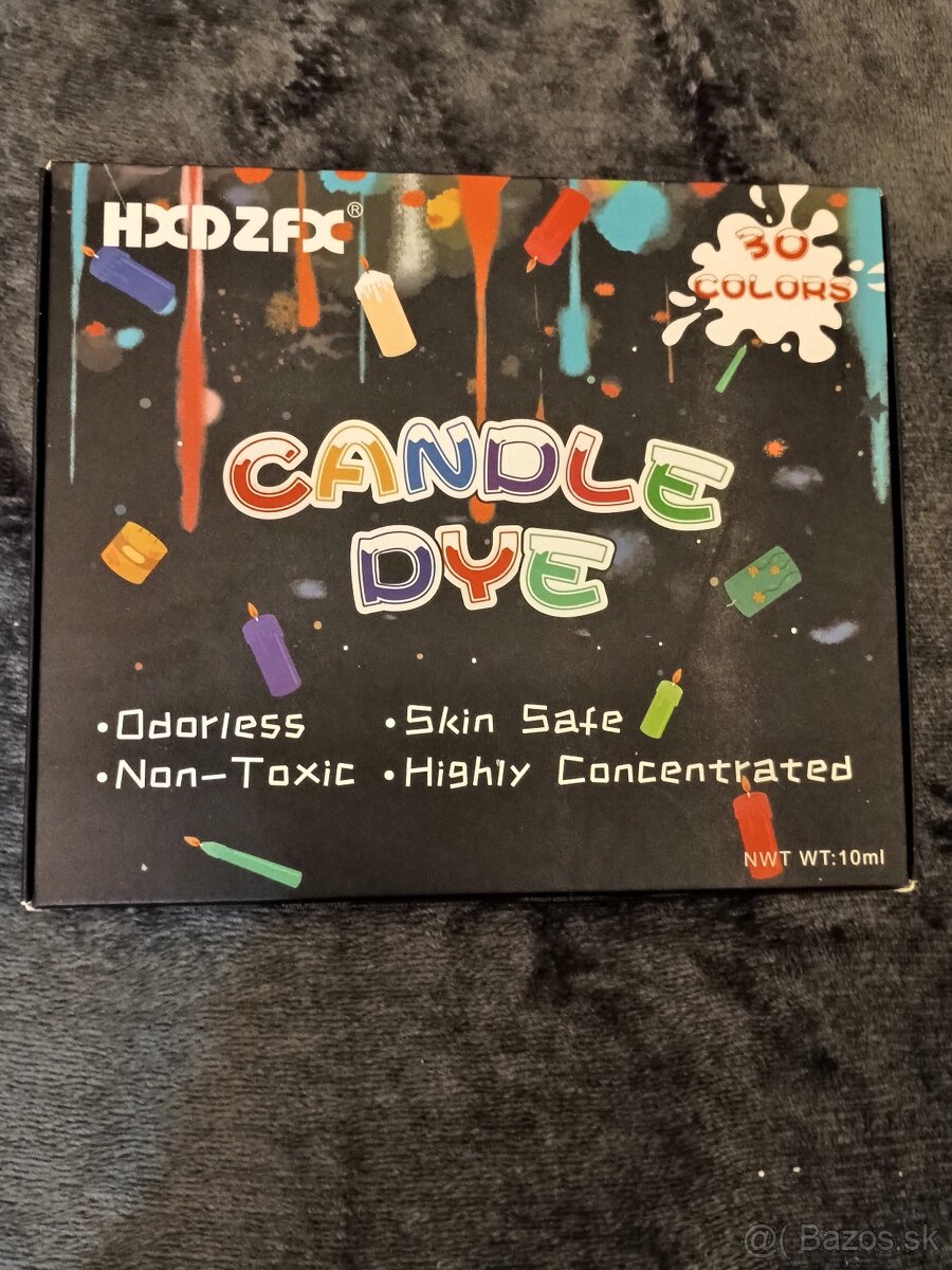 Farby a príslušenstvo na výrobu sviečok