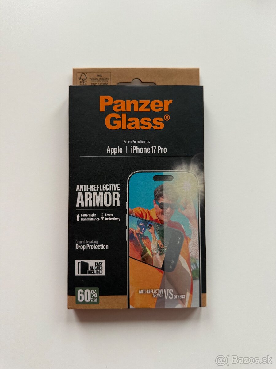 Tvrdené sklo Anti-Reflective s aplikátorom pre iPhone 17 Pro