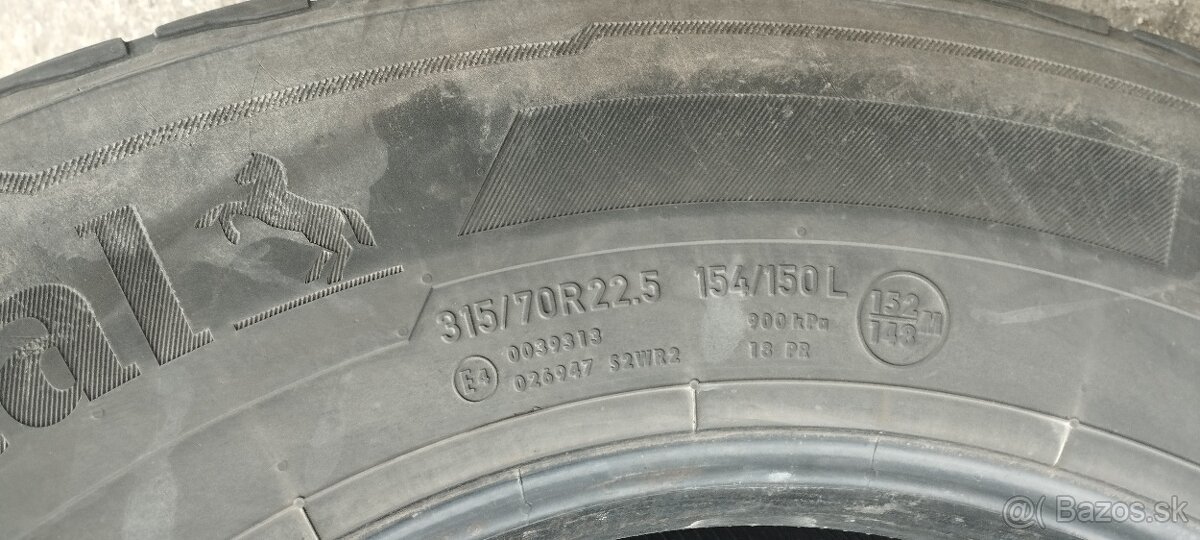 Pneumatiky Continental 315/70R22,5