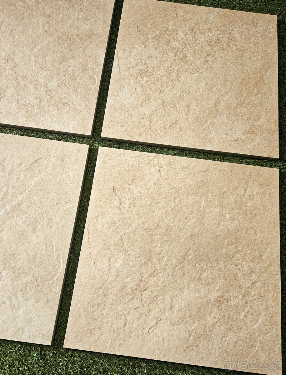 Dlažba aj na terče 60x60x2cm vzhľad pieskovec, protišmyk