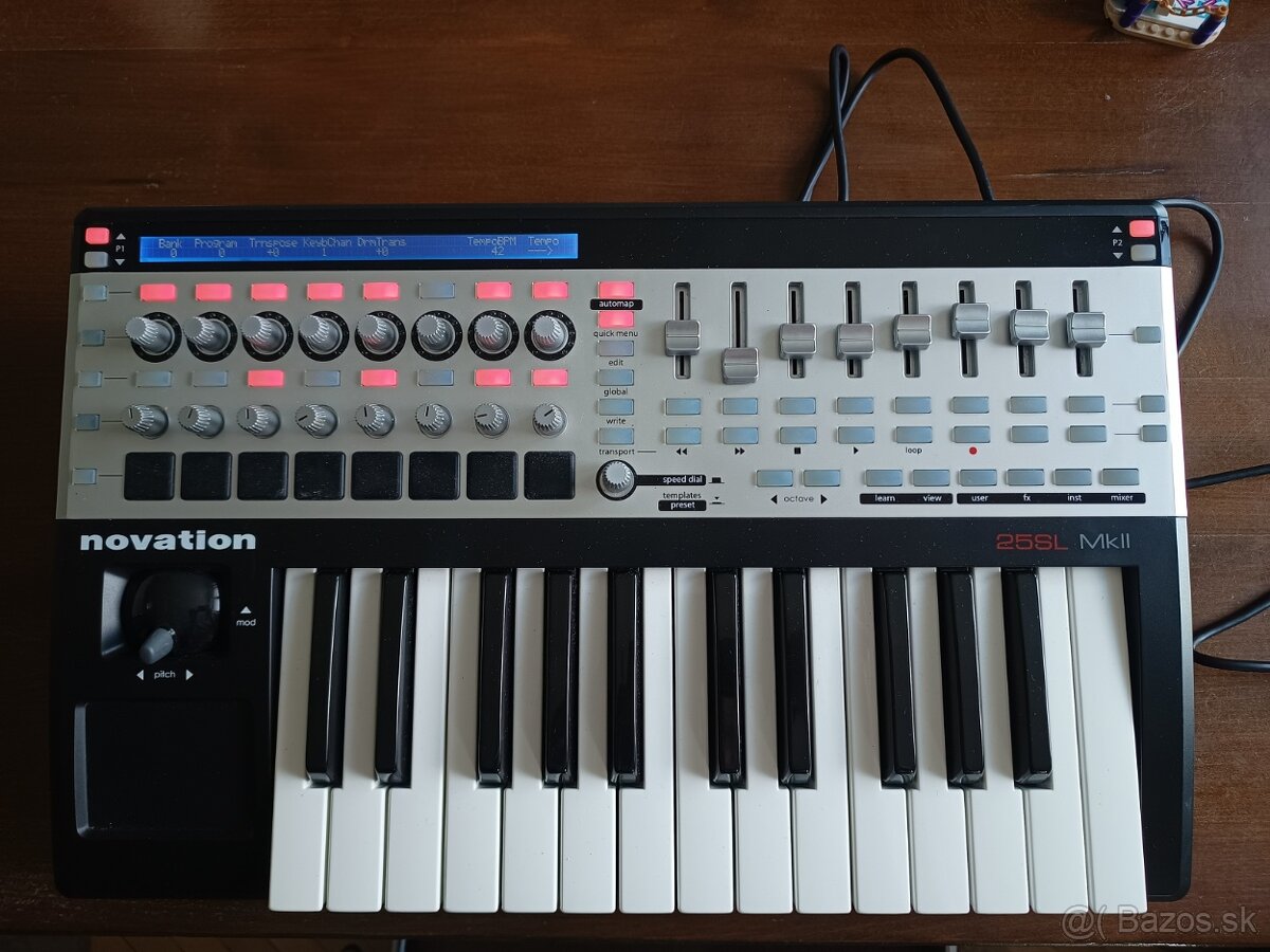 usb / mini keyboard NOVATION REMOTE 25 SL MKII + kufrik