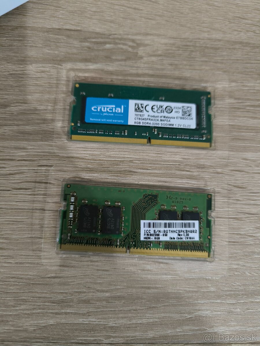 Predam pamate RAM DDR4 8GB 2ks