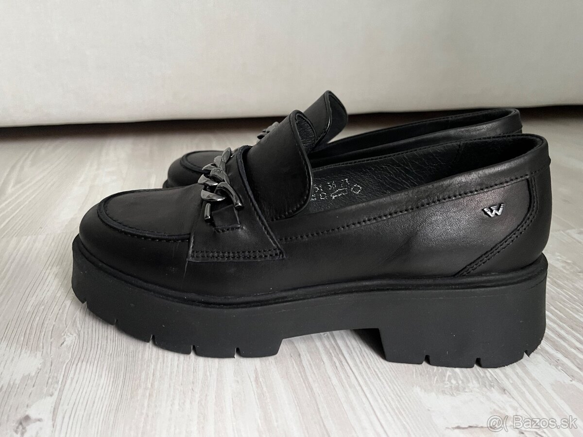 Predám málo nosené kožené topánky Wojas