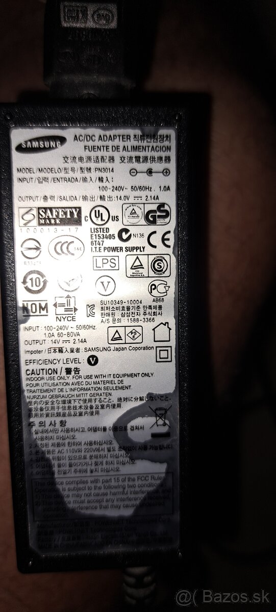Zdroj samsung 14v 2.15a