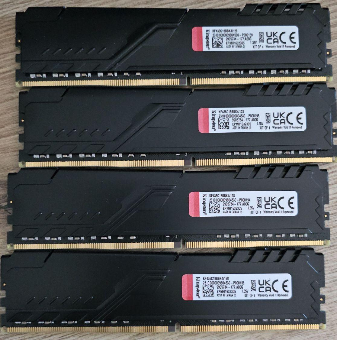 RAM DDR4 64GB 4x32GB 3600MHz CL18 FURY Beast Black Kingston