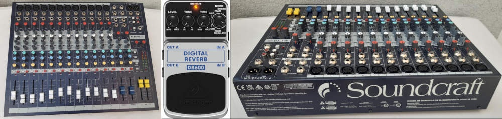 Mixpult Sound Craft EPM 12 + Behringer DR 600 digital reverb