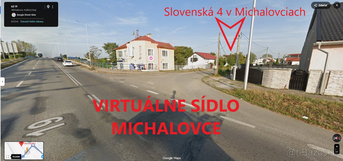 ‼ VIRTUÁLNE / REGISTRAČNÉ SÍDLO MICHALOVCE
