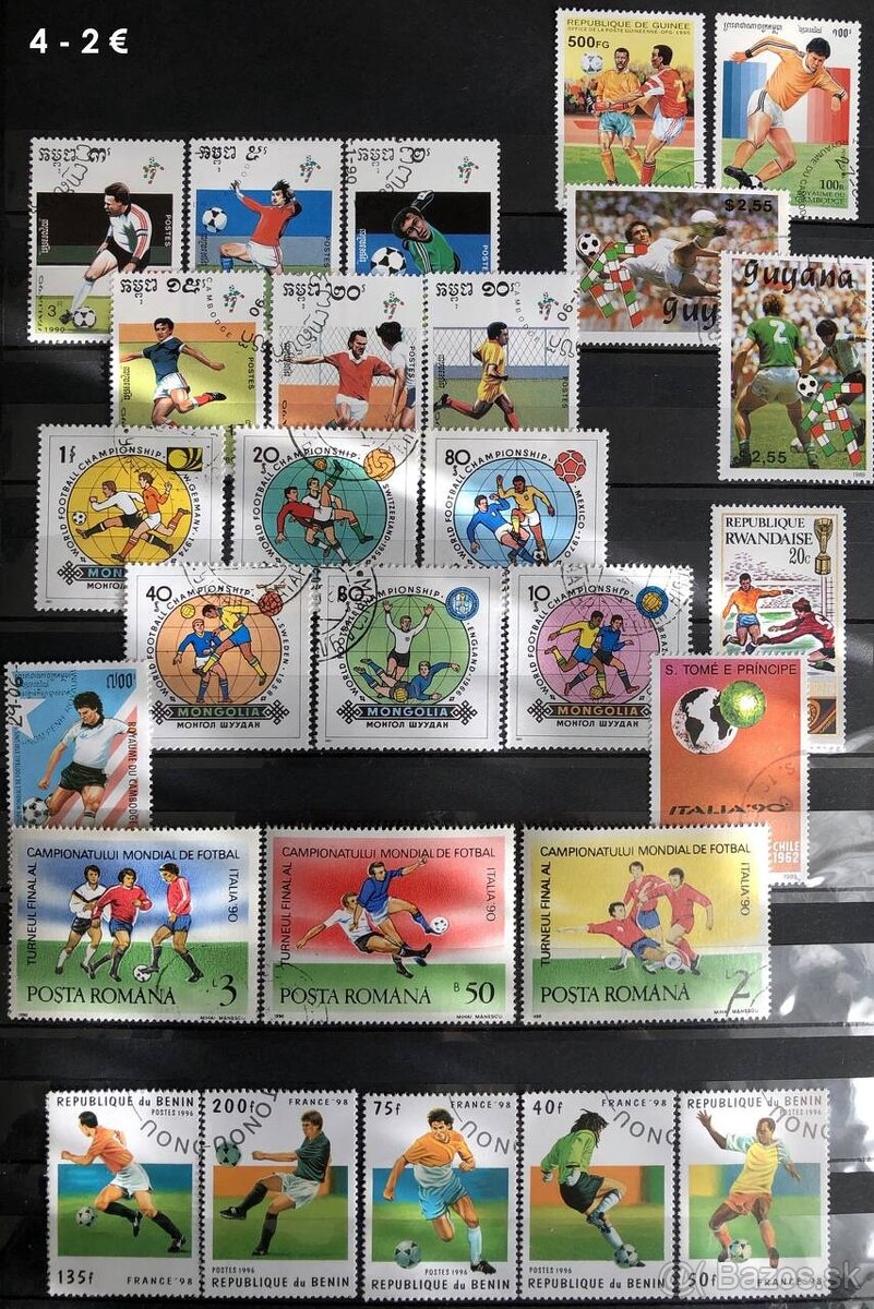 poštové známky - futbal
