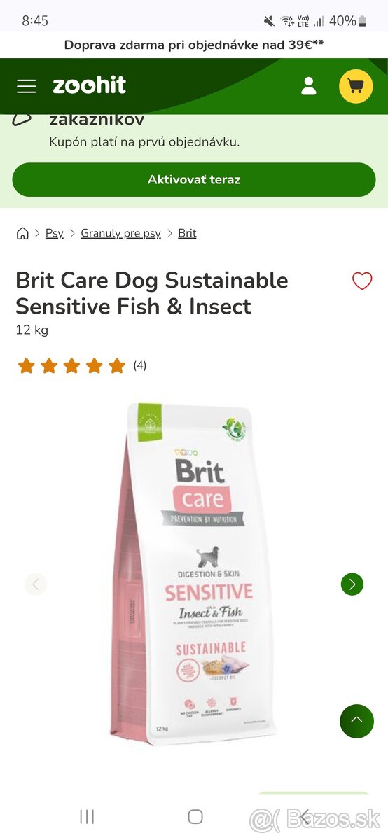 Granule brit care fish and insect