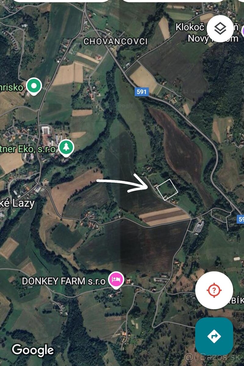 Pozemok 5196 m² v zastavanej časti Slatinské Lazy