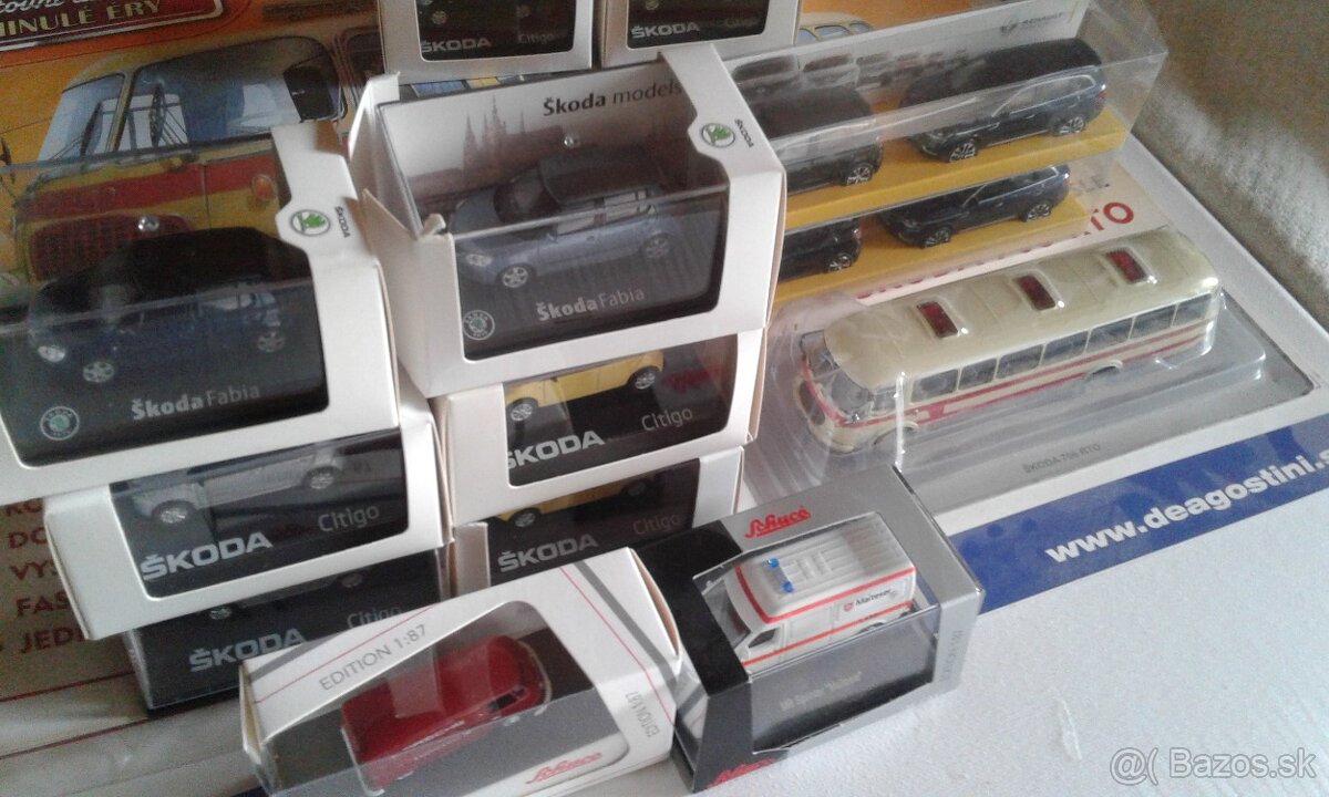 Modely áut 1/87, 1/72, 1/64 1/34, 1/32, 1/12..