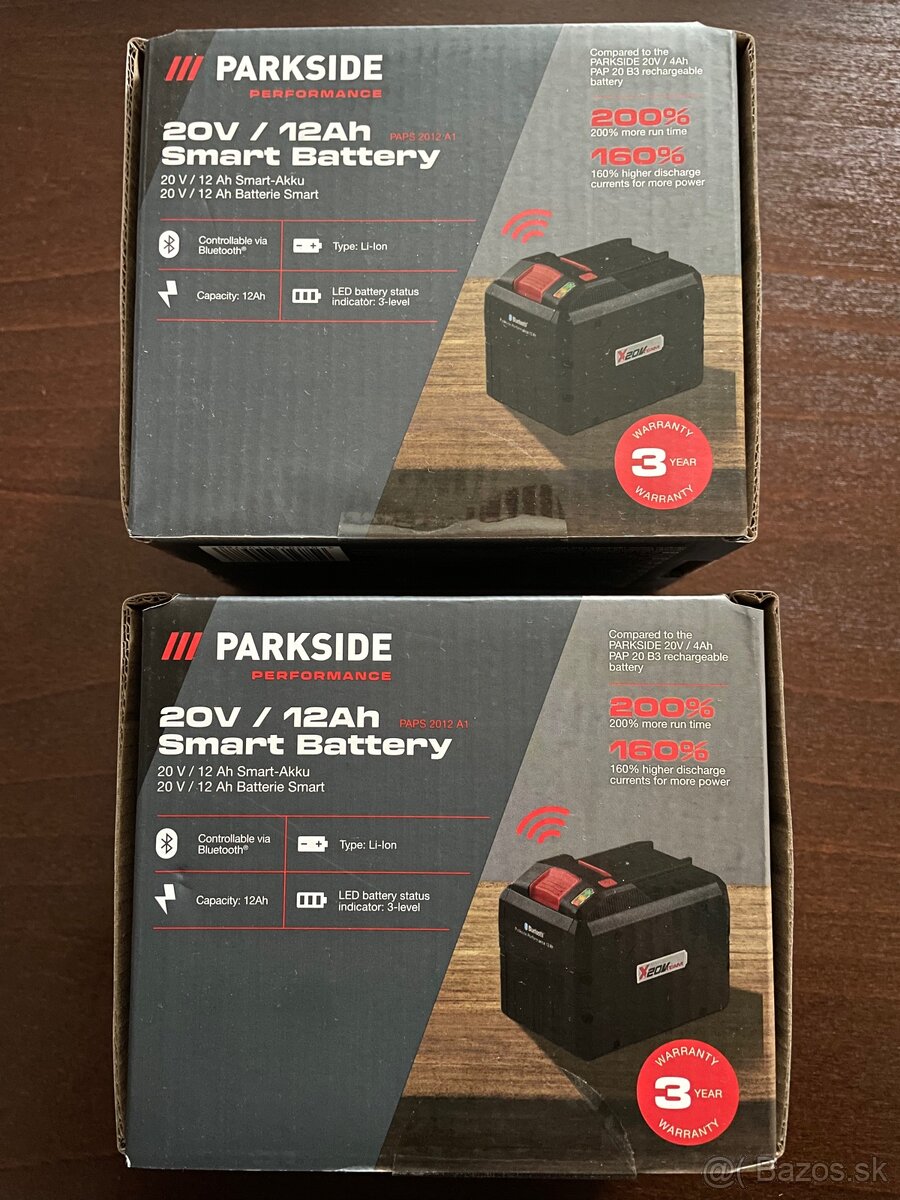 Predam nové 20V 12ah Parkside Batérie 3r. záruka
