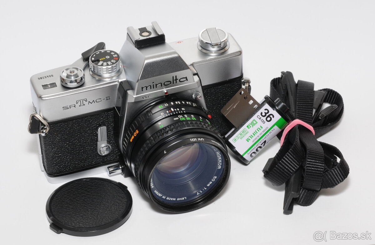Minolta SRT MC-II, MD Rokkor 1,7/50mm - EXC +