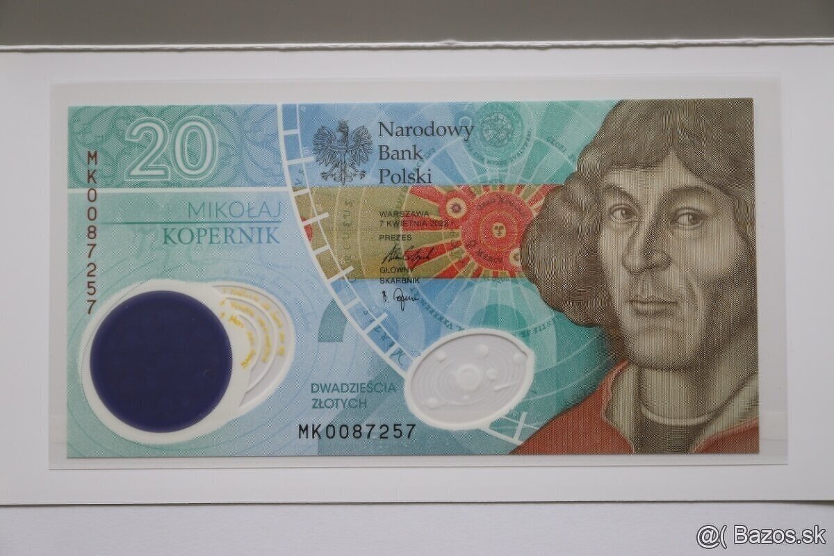 Unc bankovka Poľsko (plastová, vo foldri)